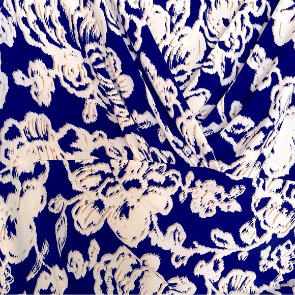 EUC/WORN ONCE RALPH LAUREN BLUE FLORAL WORK DRESS - Picture 8 of 8